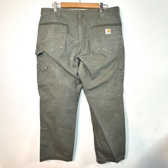Vintage Carhartt Ripstop Relaxed Fit Green Tactical Cargo Pants 38 - Picture 2 of 10